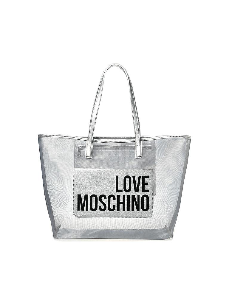 LOVE MOSCHINO Tasche Shopper silber